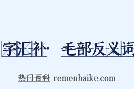 字汇补·毛部反义词是什么意思的图片